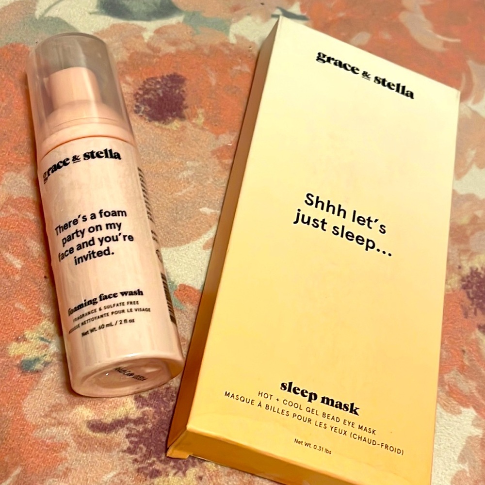 Grace & Stella Foaming Facial Wash with Sleep Mask